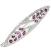 New Pamono Ruby, Diamond and White Gold Brooch
