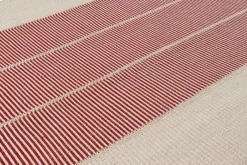 Outlet Pamono Rug & Kilims Kilim with Textural Cream, Red, and Beige Stripes