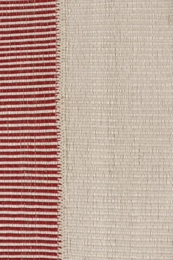 Outlet Pamono Rug & Kilims Kilim with Textural Cream, Red, and Beige Stripes