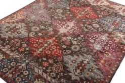 Sale Pamono Rug & Kilims Modern Rug in an All Over Red, Blue, Black Geometric Pattern