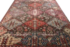 Sale Pamono Rug & Kilims Modern Rug in an All Over Red, Blue, Black Geometric Pattern