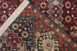 Sale Pamono Rug & Kilims Modern Rug in an All Over Red, Blue, Black Geometric Pattern