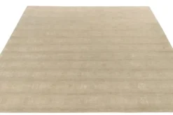 Best Pamono Rug in Beige and Grey Muted Stripes from R&K Principal Jahanshah Nazmiyal