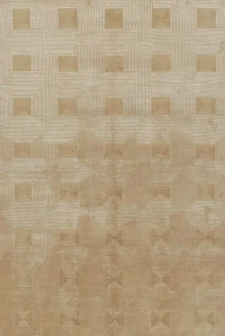 Pamono Rug in Beige-Brown Geometric Patterns from R&K Principal Jahanshah Nazmiyal> Carpets & Textiles|Carpets & Textiles