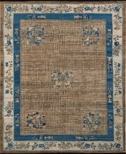 Discount Pamono Rug in Blue Medallion Style from R&K Principal Jahanshah Nazmiyal