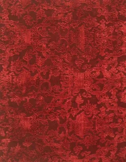 Pamono Rug in Burgundy with Floral Patterns from R&K Principal Jahanshah Nazmiyal> Carpets & Textiles|Carpets & Textiles