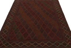 Pamono Rug in Burgundy with Geometric Patterns from R&K Principal Jahanshah Nazmiyal><noscript><img width=