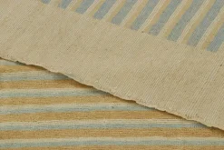 Pamono Rug in Gold and Blue Geometric Patterns from R&K Principal Jahanshah Nazmiyal><noscript><img width=