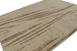 Online Pamono Rug in Taupe with Geometric Patterns from R&K Principal Jahanshah Nazmiyal