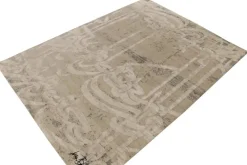 Best Pamono Rug in White Abstract Pattern from R&K Principal Jahanshah Nazmiyal