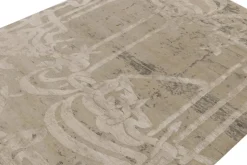 Best Pamono Rug in White Abstract Pattern from R&K Principal Jahanshah Nazmiyal