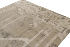 Best Pamono Rug in White Abstract Pattern from R&K Principal Jahanshah Nazmiyal