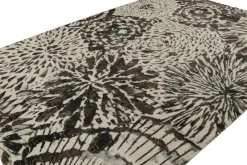 Clearance Pamono Rug in White and Black Abstract Pattern from R&K Principal Jahanshah Nazmiyal