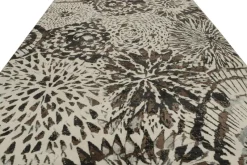 Clearance Pamono Rug in White and Black Abstract Pattern from R&K Principal Jahanshah Nazmiyal
