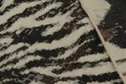 Clearance Pamono Rug in White and Black Abstract Pattern from R&K Principal Jahanshah Nazmiyal