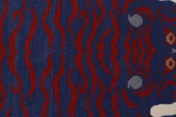 Pamono Rug with Blue and Red Pictorial from R&K Principal Jahanshah Nazmiyal