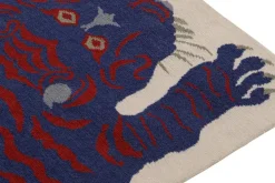 Pamono Rug with Blue and Red Pictorial from R&K Principal Jahanshah Nazmiyal
