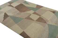 Pamono Rug with Blue Geometric Patterns from R&K Principal Jahanshah Nazmiyal><noscript><img width=