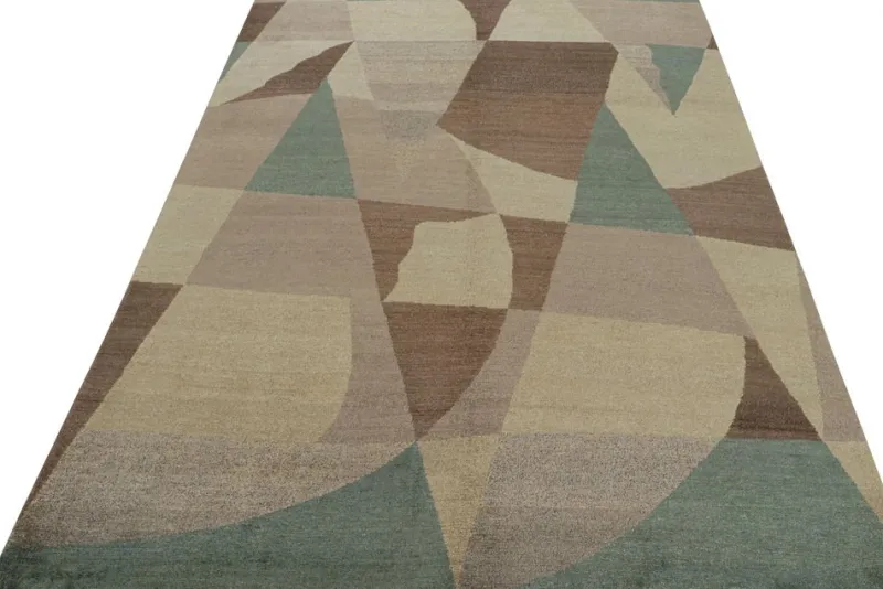 Pamono Rug with Blue Geometric Patterns from R&K Principal Jahanshah Nazmiyal> Carpets & Textiles|Carpets & Textiles