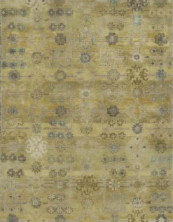 Outlet Pamono Rug with Ice Blue Floral Patterns from R&K Principal Jahanshah Nazmiyal
