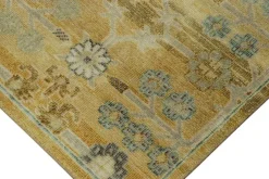 Outlet Pamono Rug with Ice Blue Floral Patterns from R&K Principal Jahanshah Nazmiyal