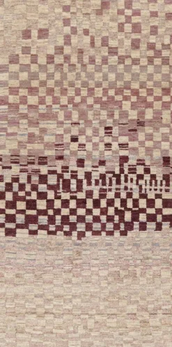 Pamono Rug with Pink and Cream Geometric Patterns from R&K Principal Jahanshah Nazmiyal> Carpets & Textiles|Carpets & Textiles
