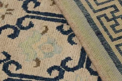 Pamono Rugs in Beige with Blue Geometric Patterns from R&K Principal Jahanshah Nazmiyal><noscript><img width=