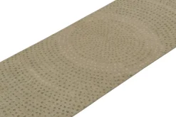 Online Pamono Runner in Beige with Green Dot Pattern from R&K Principal Jahanshah Nazmiyal
