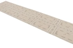 Pamono Runner Rug in White and Beige-Brown Patterns from R&K Principal Jahanshah Nazmiyal><noscript><img width=