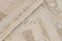 Pamono Runner Rug in White and Beige-Brown Patterns from R&K Principal Jahanshah Nazmiyal><noscript><img width=