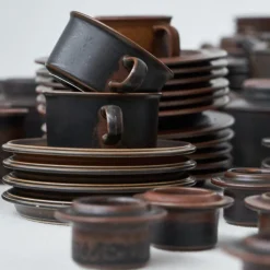 Pamono Ruska Tableware by Ulla Procopé for Arabia, 1970s, Set of 172><noscript><img width=