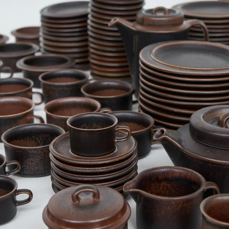 Pamono Ruska Tableware by Ulla Procopé for Arabia, 1970s, Set of 172> Dinnerware Accessories