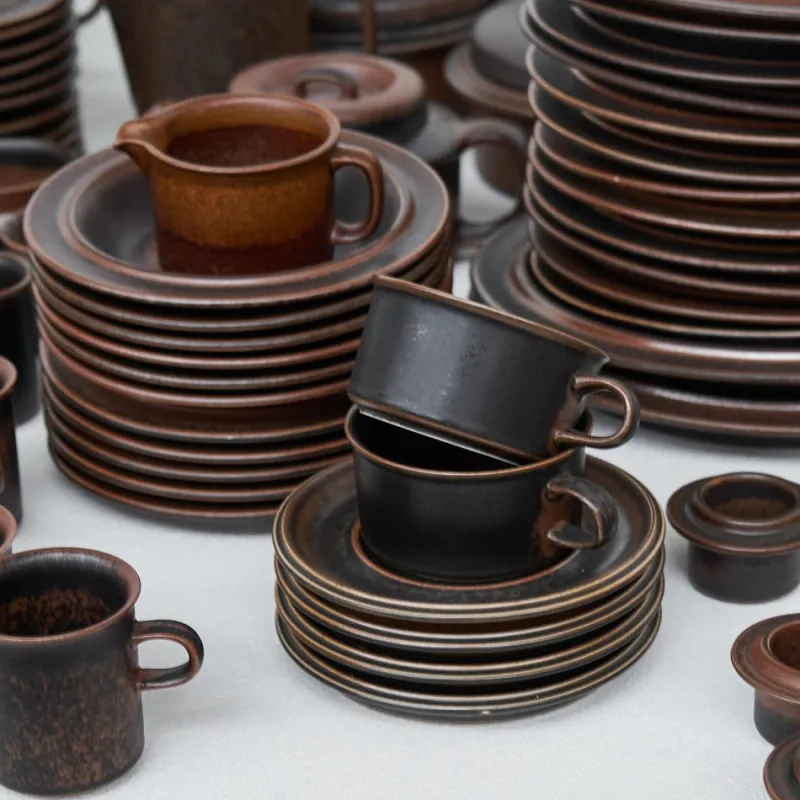 Pamono Ruska Tableware by Ulla Procopé for Arabia, 1970s, Set of 172> Dinnerware Accessories