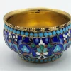 Pamono Russian Silver and Enamel Salt Cellar, 1890s> Salt & Pepper Shakers