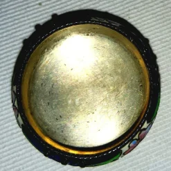 Pamono Russian Silver and Enamel Gilded Salt Cellar, 1890s><noscript><img width=