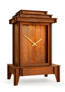 Pamono Rusted Corten One More Time Clock by Kiki Van Eijk & Joost Van Bleiswijk The Exceptional> Clocks