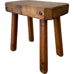Hot Pamono Rustic Farmhouse Chopping Block Table, 1956