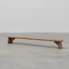 Discount Pamono Rustic French Wooden Low Bench in the style of Wabi Sabi, 1880s