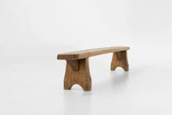 Pamono Rustic Low Bench in Wood, France, 1850s><noscript><img width=