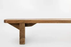 Pamono Rustic Low Bench in Wood, France, 1850s><noscript><img width=