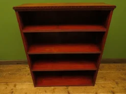 Pamono Rustic Red Pine Shelf Unit, 1890s><noscript><img width=
