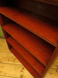 Pamono Rustic Red Pine Shelf Unit, 1890s><noscript><img width=