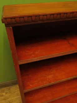 Pamono Rustic Red Pine Shelf Unit, 1890s><noscript><img width=