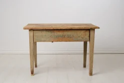 Pamono Rustic Swedish Country Table with Original Paint and Patina> Dining Tables & Sets