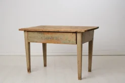 Pamono Rustic Swedish Country Table with Original Paint and Patina><noscript><img width=