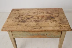 Pamono Rustic Swedish Country Table with Original Paint and Patina><noscript><img width=