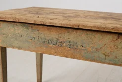Pamono Rustic Swedish Country Table with Original Paint and Patina><noscript><img width=