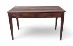 Discount Pamono Rustic Walnut Worktable with Central Drawer