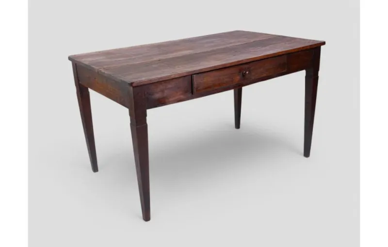 Discount Pamono Rustic Walnut Worktable with Central Drawer