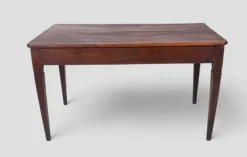 Discount Pamono Rustic Walnut Worktable with Central Drawer